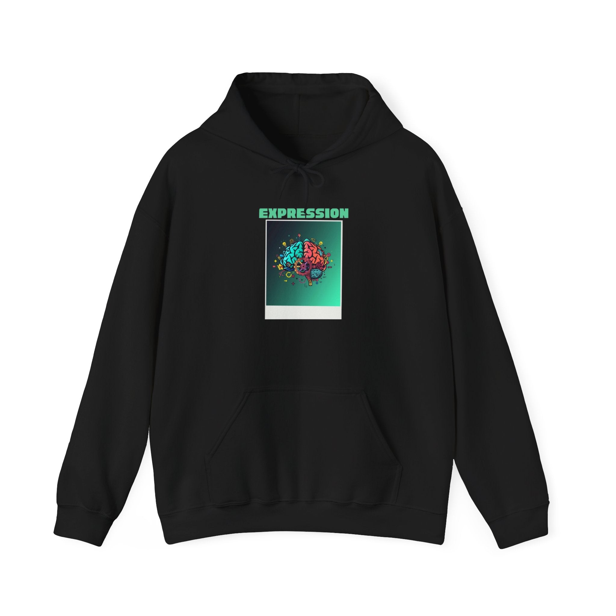 Expression Brain Graphic Hoodie — Artistic Neuro Design Sweatshirt